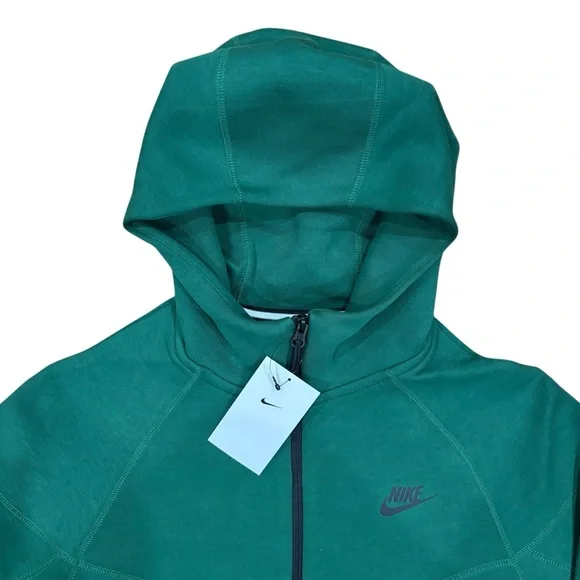 Nike Tech Fleece Windrunner Gorge Green Ful Zip Hoodie Jacket - Picture 2 of 4